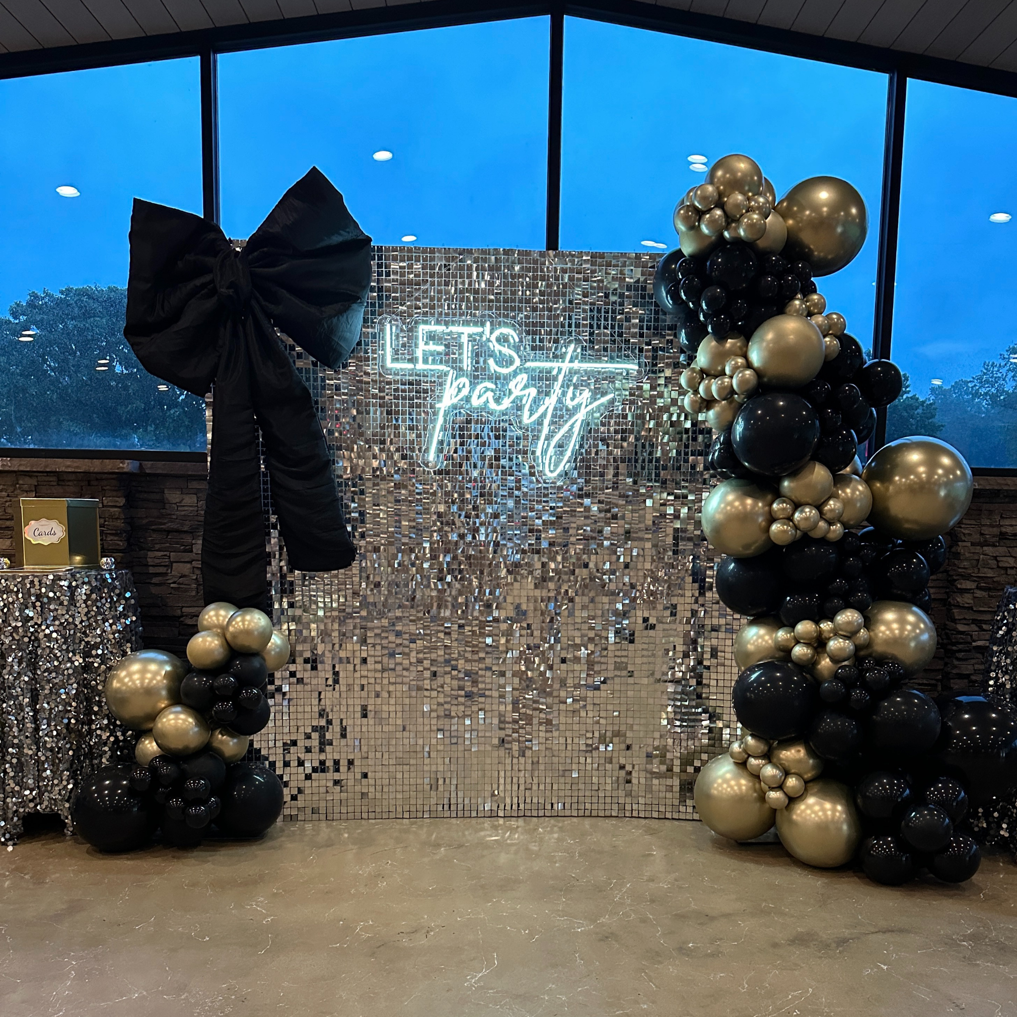 🎉 Black & Gold Balloon Garland Kit 🎉✨