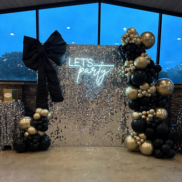 🎉 Black & Gold Balloon Garland Kit 🎉✨