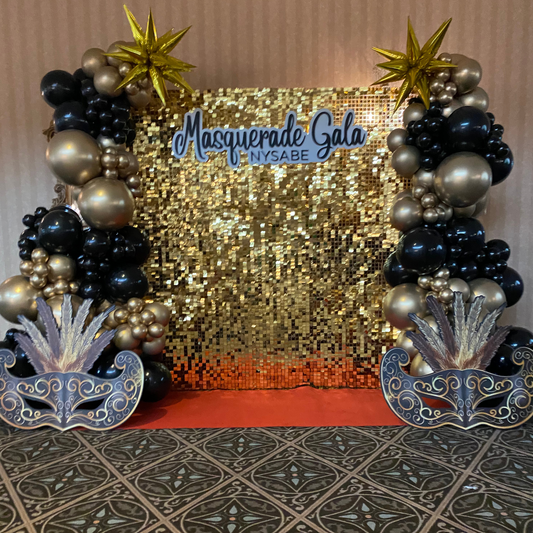 🎉 Black & Gold Balloon Garland Kit 🎉✨